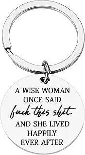 [PLwelth] Inspirational Keychain Encouragement Engraved Keychain Family Funny Christmas Birthday Gifts for Him Her Women Men