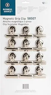 Sparco Bulldog Clip, Magnetic Back, Size 2, 2-1/4-Inch Wide, 1/2-Inch Capacity, 12 per Box, SR (SPR58507)