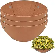 Basket Liners for Plants | Window Box Felt Filler,Round Drainage Planter Liners Set of 3 for Gardening Indoor Outdoor