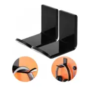 2-Pack Acrylic Headphone Hanger –Under Desk Hook Wall Mount Headset Stand Holder