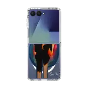 Galaxy Z Flip7 Clear Magnetic Case TWIN FLAME IPHONE CASE BY SUE TSAI