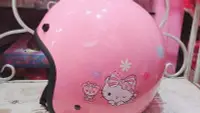 在飛比找Yahoo!奇摩拍賣優惠-♥小花凱蒂日本精品♥HelloKitty蝴蝶結玫粉色全罩式安