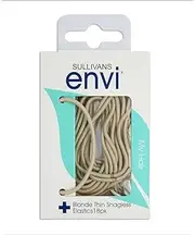 Sullivans Envi Thin Snagless Hair Elastics 18 Pieces, Blonde