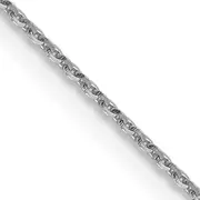 16 Inch 14K White Gold .85 mm D/C Cable Chain