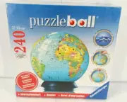 Ravensburger PuzzleBall 3D Globe Jigsaw Puzzle 240 Pcs W/Base