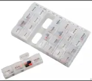 Weekly Pill Box 7 Day 28 Compartment Tablet Organiser Medicine Storage Dispenser