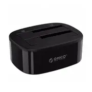 2.5/3.5 inch Hard Drive Docking Station USB3.0 1 to 1 Clone Dual-bay HDD and SSD Hard Drive Dock -Black (6228US3-C)
