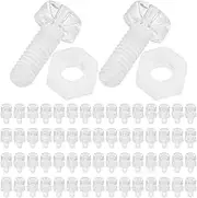 TOPPERFUN 100pcs Transparent Acrylic Fastener Kit Connector Screws Nuts Assortment for Versatile Assembly Head Nut Set Reliable Fixation for Home Mechanical Projects