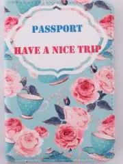 Women Lady Girl Floral Flower Travel Trip Passport Case Protector Cover Wallet