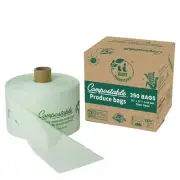 Compostable Produce Bags, 15"x17", 350 Count, ASTM D6400, BPI, CMA & OK compo...