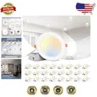 Modern Flush Mount 6" Dimmable LED Downlight with 5CCT - Ideal for Home & Office