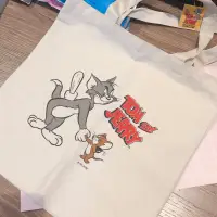 在飛比找蝦皮購物優惠-全新日本代購帶回現貨．湯姆貓與傑利鼠 托特包 帆布包 手提包