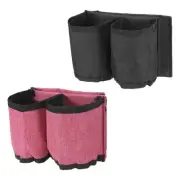 2Pcs Luggage Travel Cup Holder, Free Hand Drink Carrier, Black Rose Red