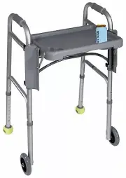 Walker Flip Up Walker Tray with 2 Cup Holders, Drive 10125, For 2 Button Walkers