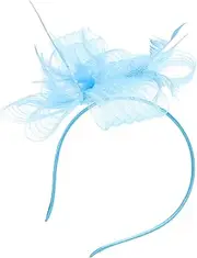 [COLLBATH] Tea Party Mesh Fascinator Hat for Women Elegant Headband for Weddings Banquets Special Occasions Vintage Bridal Headdress for Cosplay and Parties