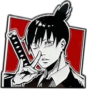 [Pinstant] Chainsaw Man Aki Hayakawa Anime Manga 1.9" Enamel Pin Badge, 1.9 Inches, Enamel, enamel