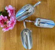 Set of 3 Aluminum Scoops~ Bar, Ice, Candy Dry Goods Popcorn 12 Oz-Wedding/Party
