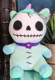 Furrybones Blue Enchanted Unicorn Unie Skeleton Monster Plush Doll Toy Ornament