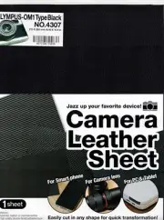 Japan Hobby Tool 4307 Olympus OM-1 Type Black Leatherette Sheet. Camera Leather
