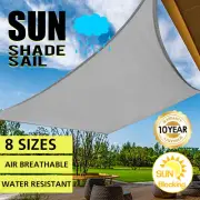 Gray Heavy Duty Shade Sail Cloth Rectangle Sun Outdoor Canopy Awning Shadecloth