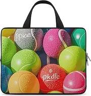 Laptop Case Sleeve Shockproof Computer Carrying Bag Pickleball Balls Colors Notebook Case Cover Laptop Bag Water Resistant Computer Cases Tablet Briefcase for Travel Business 17 Inch