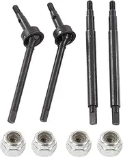 Front Rear Drive Shafts Replacement for Traxxas 1/18 RC Car Remote Controlled Vehicle Parts (Black)