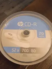 HP CD-R 52x 20 Pk 700 MB/ 80min Spindle-Blank-New and Sealed