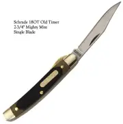 NEW Schrade OLD TIMER 18OT 2-3/4" Mighty Mite Sawcut Handle Liner Lock Knife