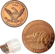 Katy Craig 10 x 1oz Copper Rounds African Wildlife Elephant 999 Fine Bullion Supplied in Tub