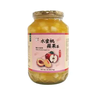 【韓味不二】傳統生茶系列罐裝1kg 3罐優惠 (水蜜桃蘋果/生黃金柚子茶/生蘋果茶/生檸檬茶/生紅棗茶)