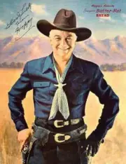 HOPALONG CASSIDY WILLIAM BOYD BUTTER-NUT BREAD AD ARTWORK POSTER PRINT REPRINT