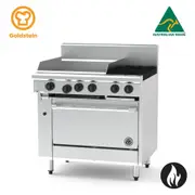 Goldstein Gas 2 Burners, 610 X 520 X 20 mm Griddle, 28" Convection Oven PFC24G228-X