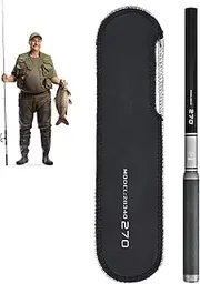 Pocket Fishing Rod, Portable 2.1m Carbon Fly Rod, Fly Fish Gear for Casting Trolling Jigging Catfish Walleye Saltwater Backpacking