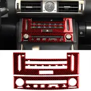 Red Carbon Fiber CD Console Cover Trim Fit for Lexus IS250 IS350 2014-18 (for: Lexus)