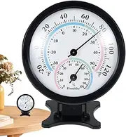Thermograph and Hygrometer Monitor | Small Humidity and Temperature Mechanical Monitor,Easy to Read Indoor Outdoor Hygrometer for Nursery, Breeding Box, Freezer