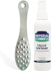 Callus Remover for Feet Extra Strength with Stainless Steel Foot File (Pedicure Grade) - Professional Foot Rasp Callus Remover Softener - Callus Care Heels, and Hands - Cuticle Remover & Softener