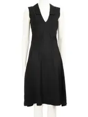 Black Collar Midi Dress