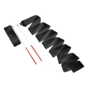 2 Pcs Dance Ribbons, 78.7" Rhythmic Dance Ribbon with Wands, Black