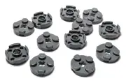 Lego - Lot of 12 - Grey / Gray, Plate Round 2 x 2 with Axle Hole