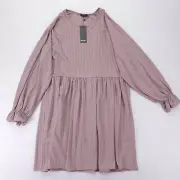 Nasty Gal Women’s Balloon Long Sleeve Stretchy Mini Dress Boho Romantic Size 18