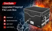 Fireproof Document Organizer Box – Black – Certificate Storage Safe – NEW