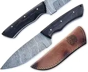 [GLADIUS CRAFTS] Viking Heritage Skinner Knife – Expertly Crafted with Damascus steel for Precision Hunting and Field Dressing: Embrace the Timeless Elegance of Craftsmanship with this Razor-Sharp