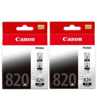 在飛比找ETMall東森購物網優惠-CANON 原廠福利品 PGI-820BK 黑色2入組 墨水