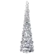 Pop-up Artificial Christmas Tree Silver 180 cm PET vidaXL