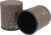 FOYTOKI 2pcs Dice Cup Holder Leather Dice Cups Bar Supplies Party Entertainment Easy to Clean