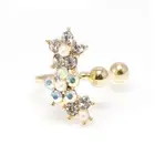 Non-Piercing Faux Pearl Flower Gold IP Ear Cartilage Cuff