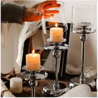 在飛比找PChome24h購物優惠-復古風蠟燭台燭光晚餐擺飾工藝品高34cm一入不含蠟燭-中款