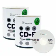 200 Smartbuy CD-R 52X 700MB/80Min Branded Logo Blank Media Recording Disc