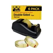 Scotch 6656PKC40 1" Core Double-Sided Tape with Dispenser - CLR (6/PK) New