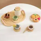 Tea Party Set for Kids, Wooden Tea Set for Little Girls and Boys/